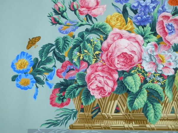Zuber : série de 3 dessus de porte en papier peint de style Louis XVI