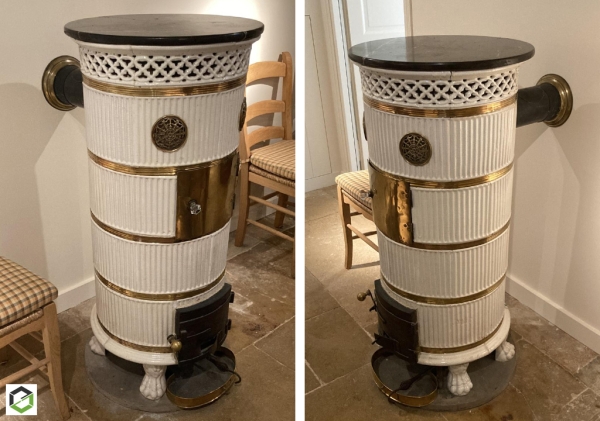 4 ornamental lion claws feet for a earthenware wood-burner stove