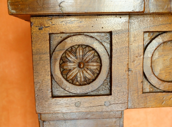 Louis XVI walnut mantelpiece - late 18th century