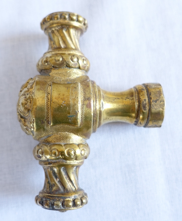 Louis XVI style gilt bronze double door lock for a castle / hotel particulier
