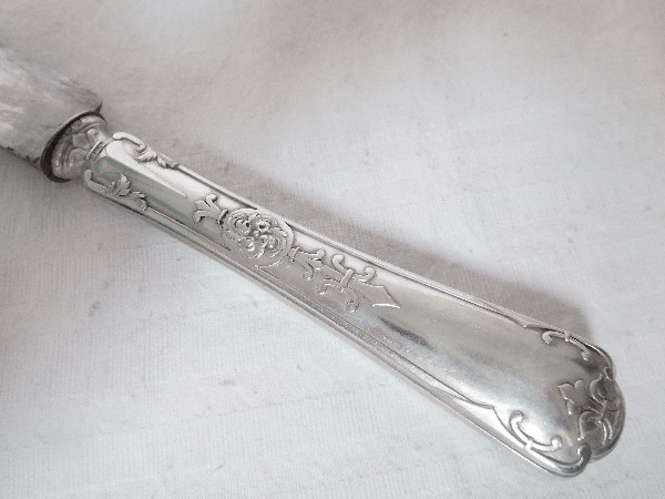 12 antique French silver knives, Renaissance style, Puiforcat