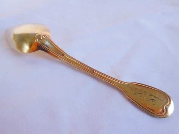 12 vermeil coffee spoons / tea spoons, Old Man hallmark, early 19th century
