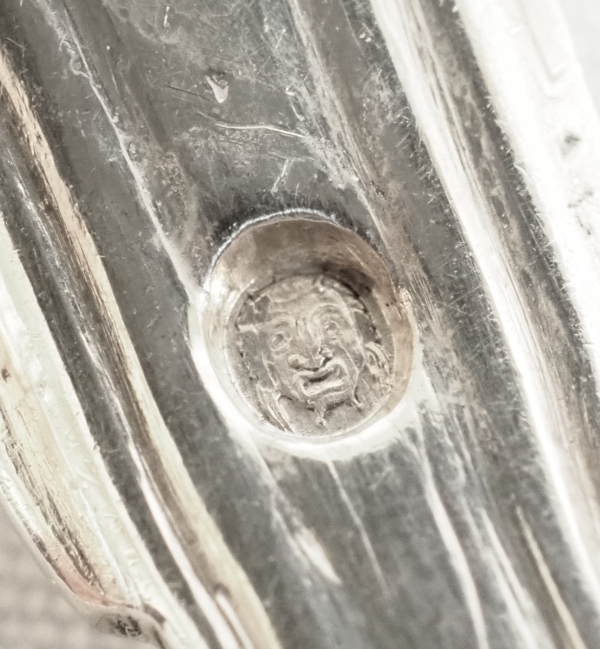 Suite de 4 salerons / salières Empire en argent massif - allégorie de l'amour fidèle - poinçon Coq