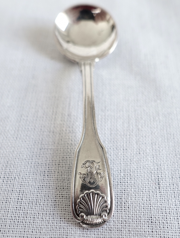 4 salières en argent massif vermeil, style Louis XVI, têtes de béliers par Puiforcat - poinçon Minerve