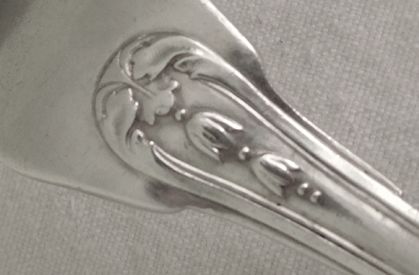 Sterling silver fish flatware, Louis XVI style, silversmith Puiforcat