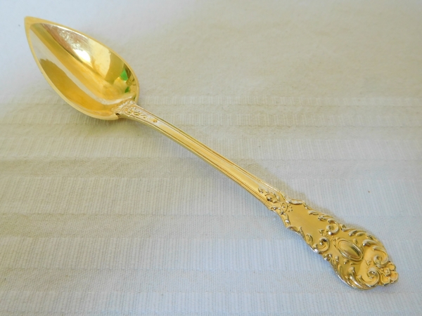 8 vermeil tea spoons, Napoleon III production - mid 19th century circa 1860