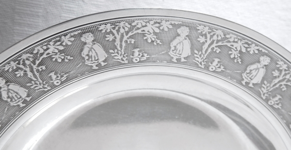 Sterling silver plate for a child, early 20th century