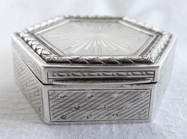 Sterling silver and vermeil box, Directoire style, late 19th century