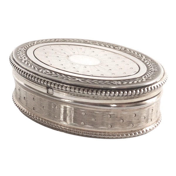 Sterling silver and vermeil pill box, late 19th century