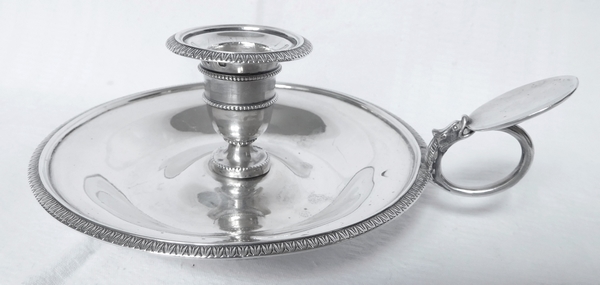 Sterling silver candle holder / chandelier, Empire style, early 19th century