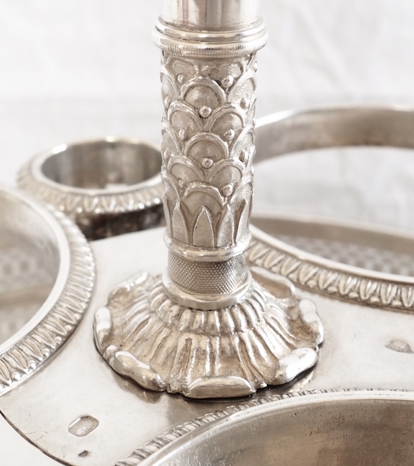 Empire sterling silver liquor serving set, early 19th century circa 1820