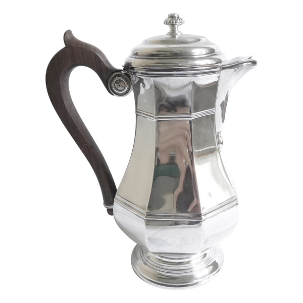 Sterling silver Louis XIV style coffee pot, silversmith Puiforcat