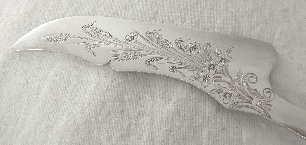 Sterling silver butter knife, silversmith Philippe Berthier, 19th century