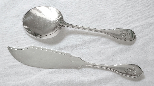 Cardeilhac : sterling silver icecream serving set, Regency style