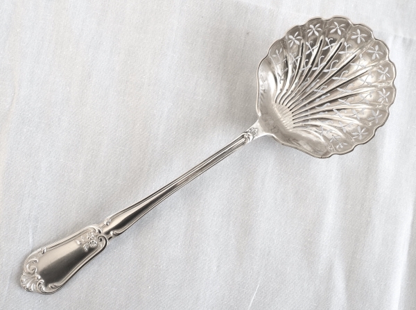 Henin & Cie : Louis XV style sterling silver sugar sifter, early 19th century