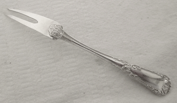 Puiforcat : set of 6 sterling silver snales forks, Transition style Pompadour pattern