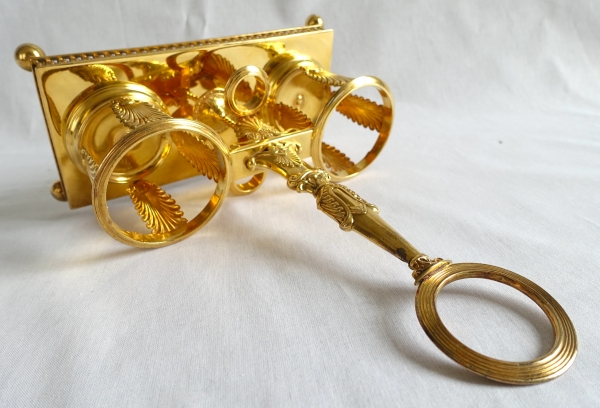 Huilier vinaigrier Empire en vermeil (argent massif doré à l'or) - poinçon Vieillard