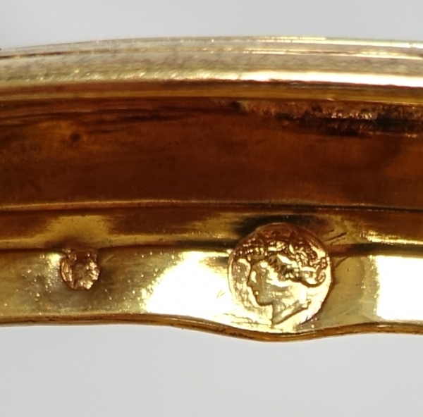 Huilier vinaigrier Empire en vermeil (argent massif doré à l'or) - poinçon Vieillard