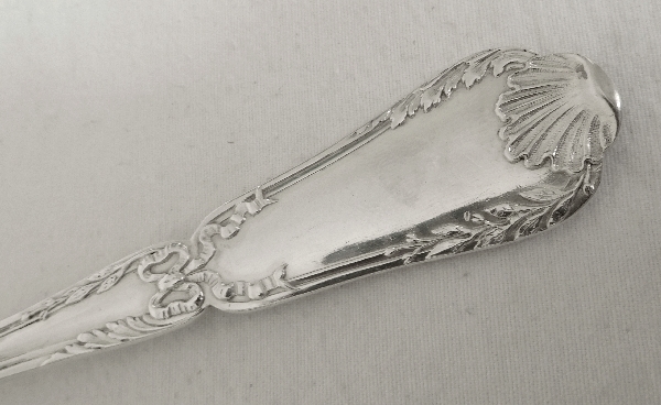 Puiforcat : sterling silver ladle, Transition style Pompadour pattern