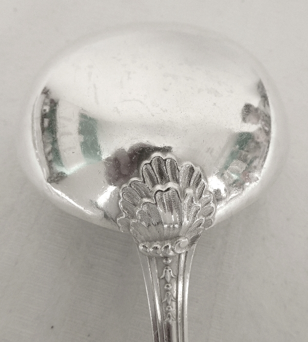 Puiforcat : sterling silver ladle, Transition style Pompadour pattern