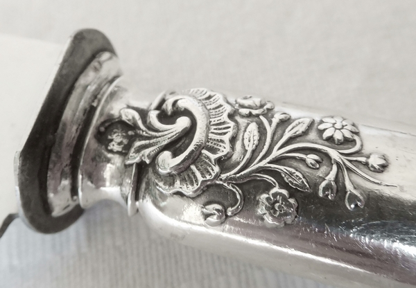 Set of 24 Louis XV style knives, sterling silver, silversmith Henri Lapeyre
