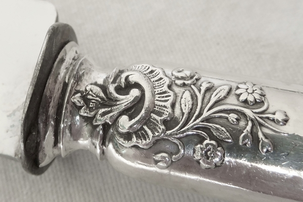 Set of 24 Louis XV style knives, sterling silver, silversmith Henri Lapeyre