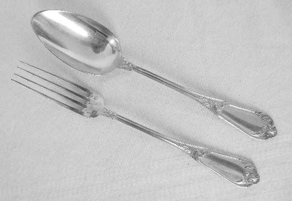 Sterling silver Louis XV style dessert flatware, Soufflot