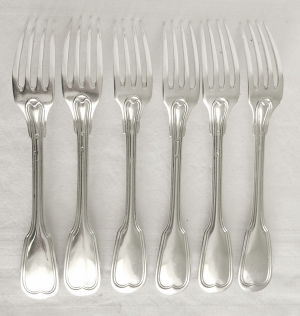 Sterling silver flatware for 6 - 18pcs - silversmith Henin Freres