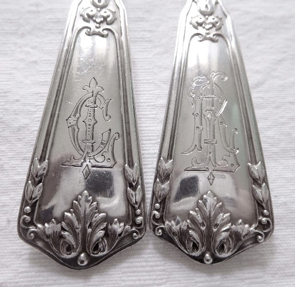 Sterling silver flatware set, Louis XIV style - 99 pcs - silversmith Henri Soufflot