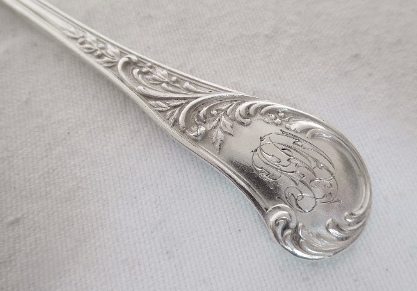 Antique French sterling silver flatware - 72pcs - Rococo style, Pierre Queille, circa 1840