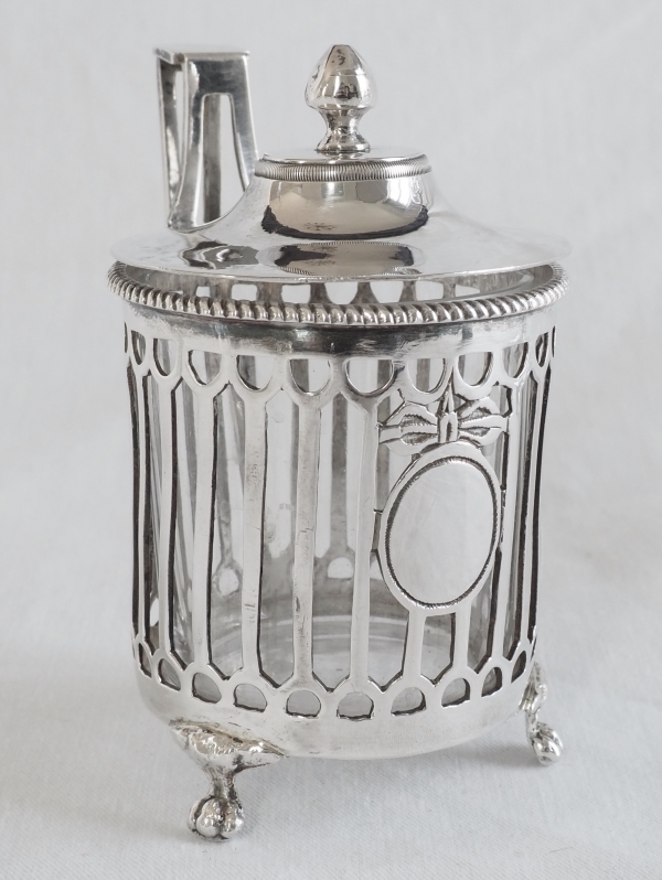 Louis XVI sterling silver mustard pot - 18th century, Paris, 1789