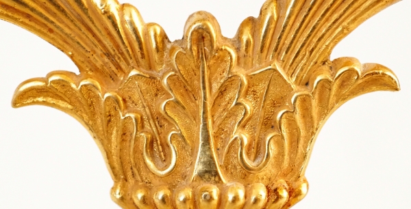 Paire de salières doubles Empire en vermeil (argent massif) poinçon 2e Coq 1809-1819