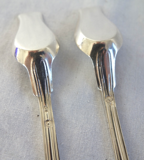 Pair of Empire sterling silver Empire salt cellars, early 19th century production