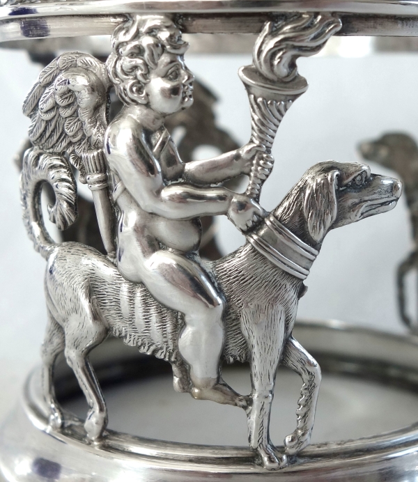 Pair of Empire sterling silver Empire salt cellars, early 19th century production