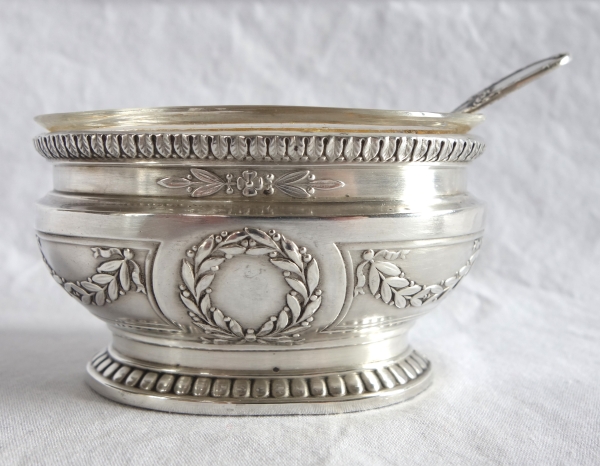 Puiforcat : paire de salerons en argent massif et vermeil Empire - poinçon Minerve