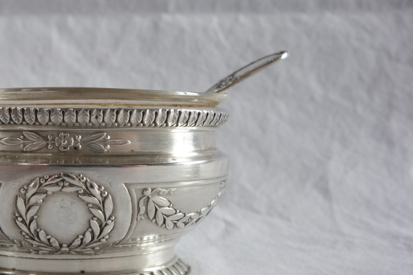 Puiforcat : paire de salerons en argent massif et vermeil Empire - poinçon Minerve