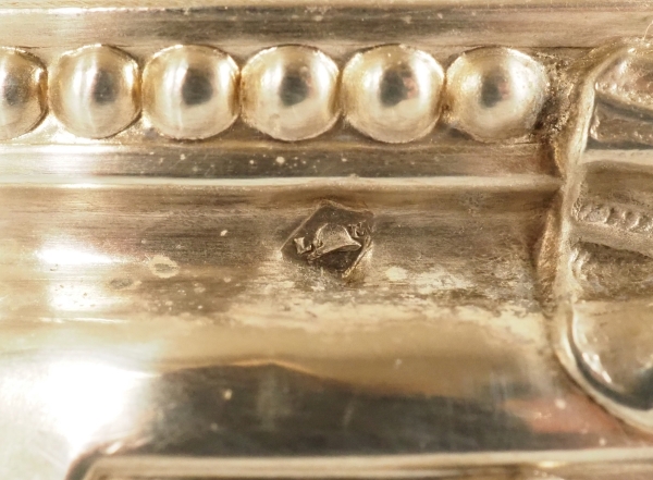 Paire de salerons de style Louis XVI en argent massif et vermeil, poinçon Minerve