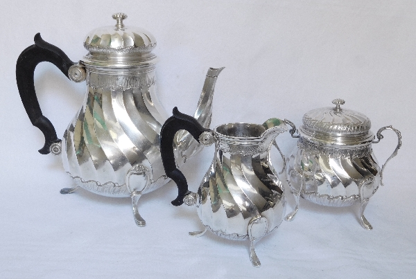 Sterling silver milk jug, Louis XV style, silversmith Puiforcat