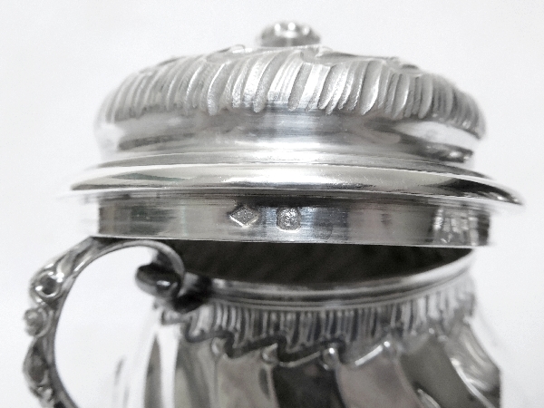 Sterling silver sugar pot, Louis XV style, silversmith Puiforcat