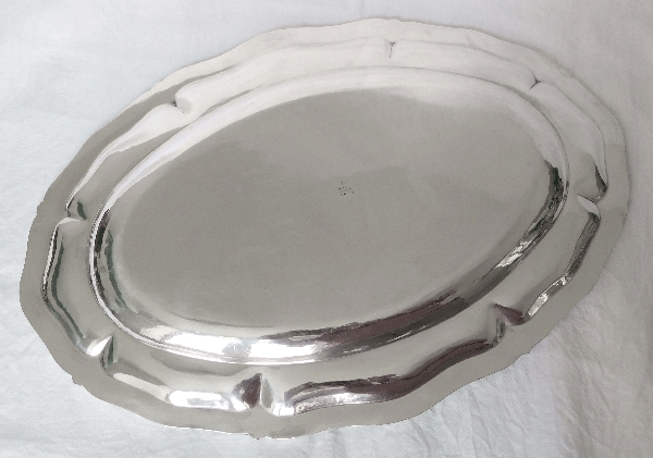 Odiot : antique French sterling silver dish, transition style 1276g