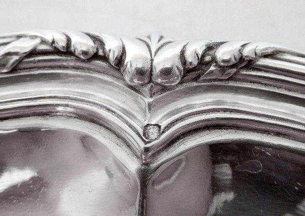 Odiot : antique French sterling silver dish, transition style 1276g
