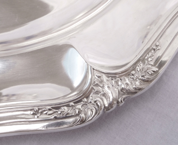 Proantic: Hollow Round Dish In Sterling Silver Minerva, Louis XV Style