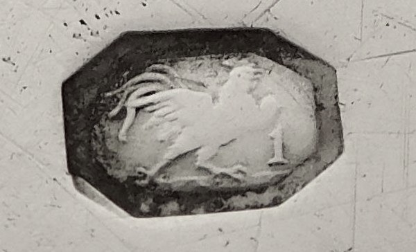 French Empire sterling silver serving dish, coq / cock hallmark, 1809-1819