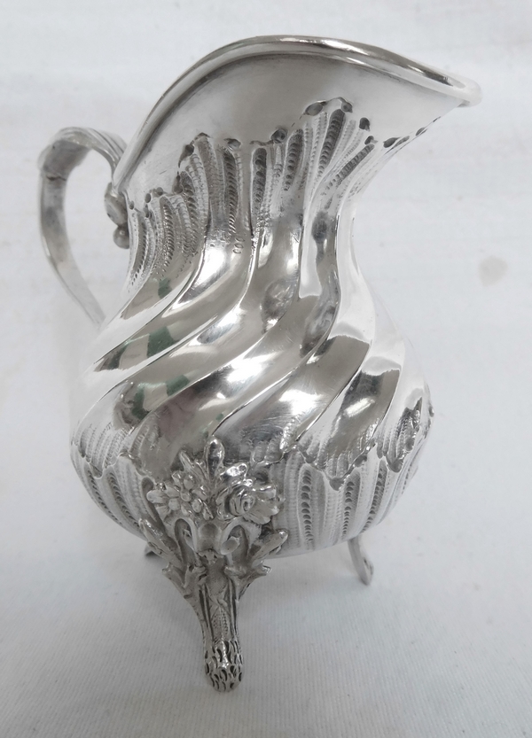 Sterling silver Louis XV / Rococo style milk jug