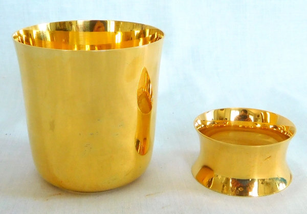 Vermeil napkin ring - sterling silver - silversmith Cardeilhac / Christofle