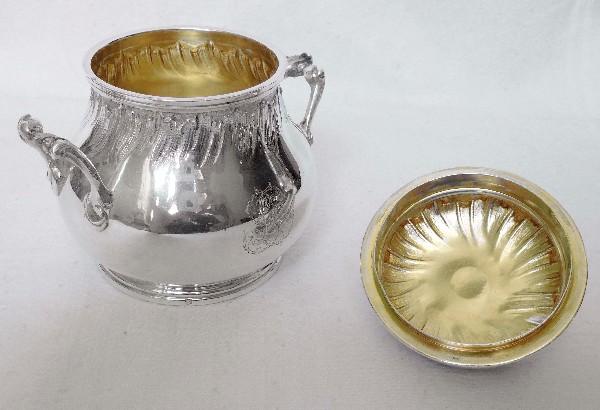 French antique sterling silver tea / coffee set, Louis XV style, Henin, 19th century