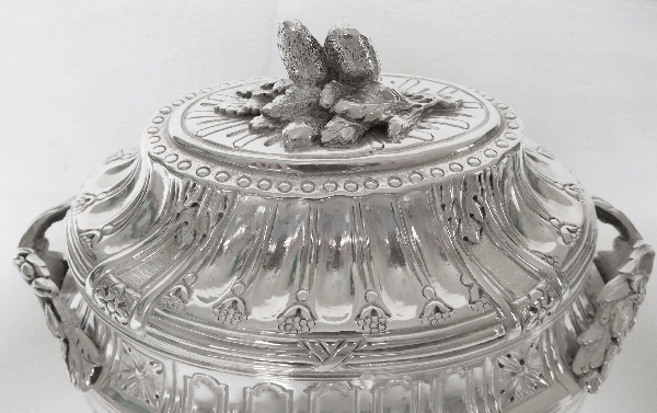 Louis XVI style sterling silver sugar pot / candy box - Hanau