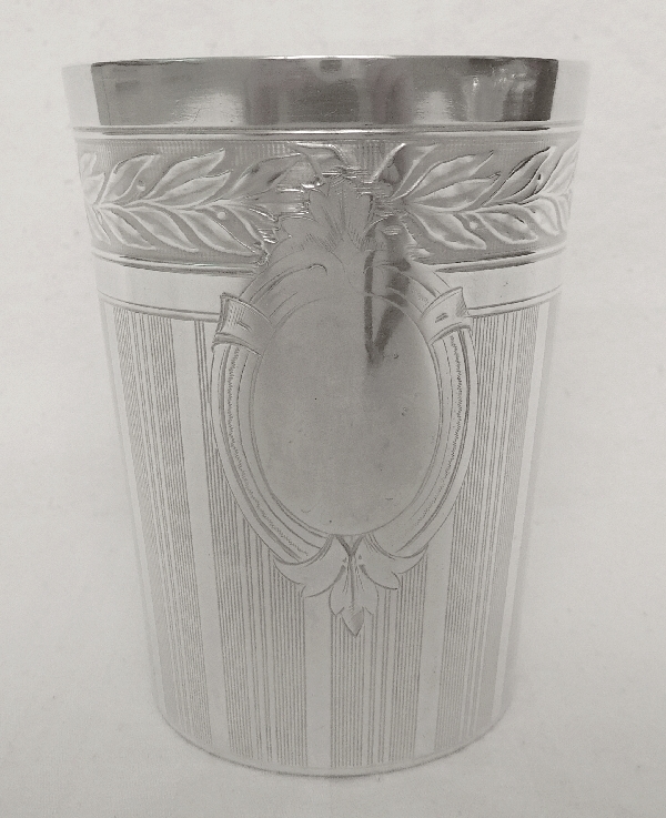 Sterling silver tumbler / goblet, Louis XVI style