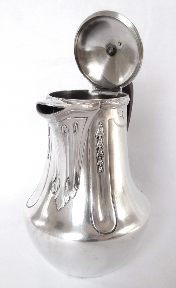 Louis XVI style sterling silver coffee pot, silversmith Puiforcat