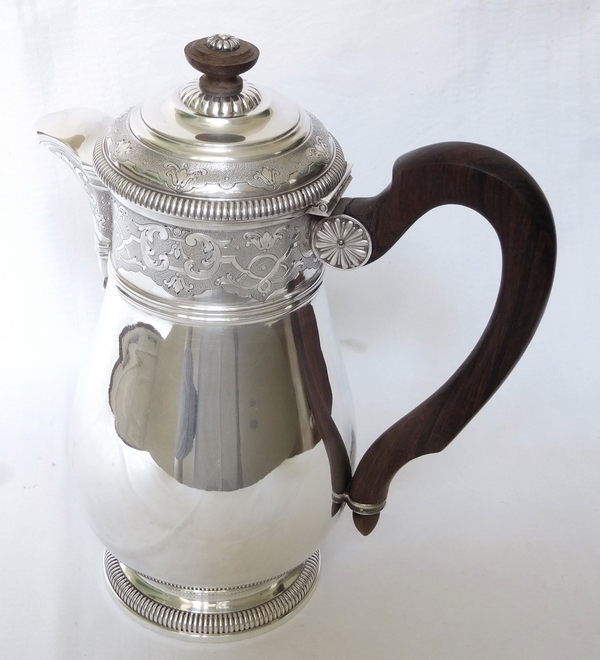 Sterling silver coffee pot, Regency style, silversmith Puiforcat